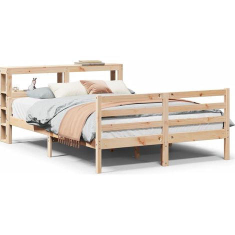Maison Exclusive - Estructura de cama con cabecero madera de pino