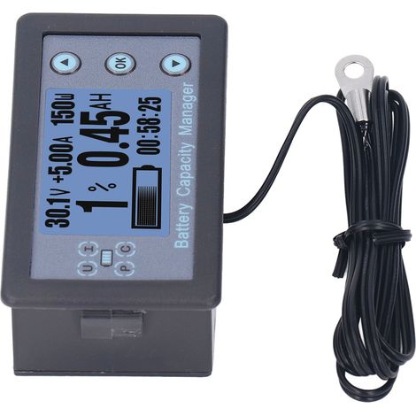 Coulombmètre Bluetooth haute précision, écran LCD, moniteur de tension, courant et capacité, câble blindé de 3 mètres, 120 V, 100 A, VA9510 (1/5)