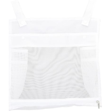 Organisateur de Jouets de Bain pour Enfants avec Filet - Grand Sac de Rangement Étanche à Fermeture Éclair - Blanc (1/5)