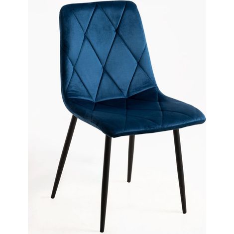 Sillas Comedor - Silla Lyke Terciopelo - Azul (1/5)