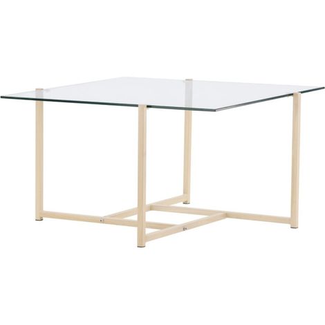 Table Basse Design "Hybrid" 80cm Transparent (1/5)
