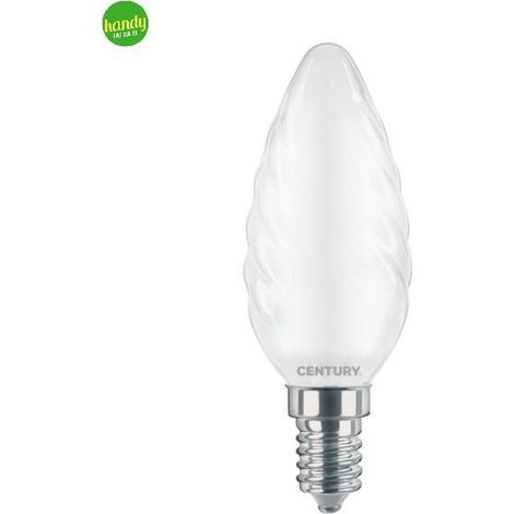 Lampada a filamento Century Incanto Saten Tortiglione 6W E14 2700K