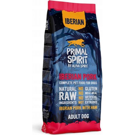 Croquettes Primal Spirit ibériques à 70 % de porc/jambon pour chiens 12k