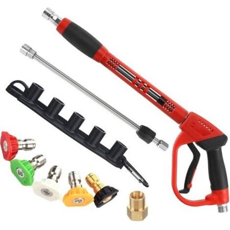 Hochdruckreinigerpistole mit Ersatzverlängerung – 5 Düsenaufsätze – M22-Anschluss – 101,6 cm – 5000 psi (1/4)