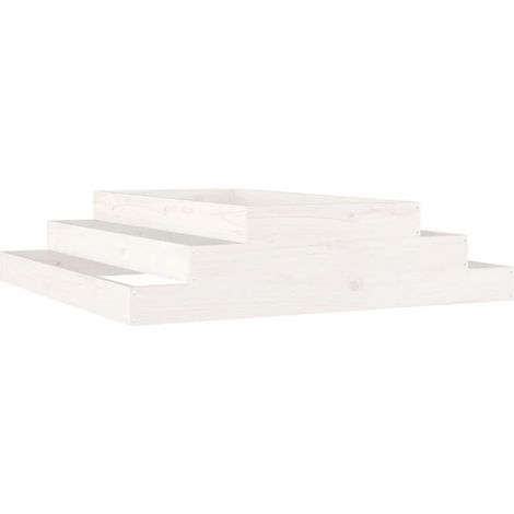 Maison Exclusive - Pflanzkübel Weiß 110x110x27 cm Massivholz Kief