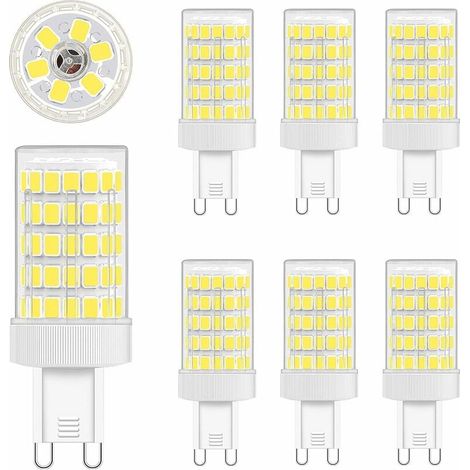 Ampoule G9 LED Blanc Froid, 10W LED G9 6000K Equivalence Incandescence 80W Lumière 900LM Lampe G9 LED AC 220V Lumineux 360º Large Angle de Faisceau 862835 SMD Non Dimmable Lot de 6 - (1/5)