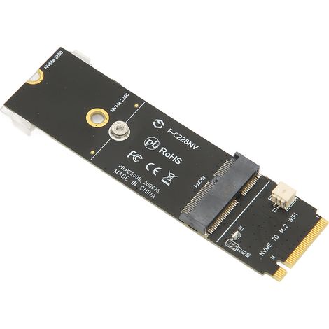 Carte d'adaptateur M.2 A+E vers M.2 M pour disque SSD et WiFi, fiable et robuste (1/5)
