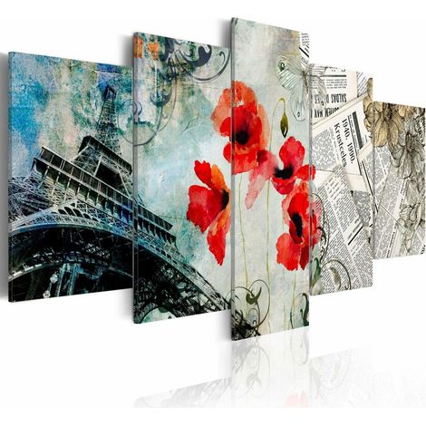 Tableau souvenirs de paris - 200 x 100 cm (1/4)