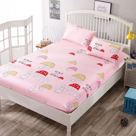Drap-housse 100% coton doux, confortable et respirant (150200cm) (1/5)