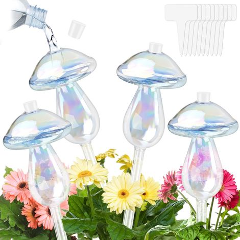 Boule D'arrosage - Lot De 4 - Verre - Automatique - Plante Intérieur Extérieur - 130 ML (1/5)