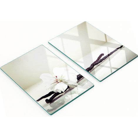 Küchenschneidebretter aus Glas mit Vanillebohnen-Motiv, 2 x 40 x 52 cm (1/5)