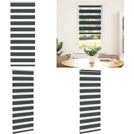 vidaXL Zebrarollo Schwarz 60x100 cm Stoffbreite 55,9 cm Polyester (1/5)