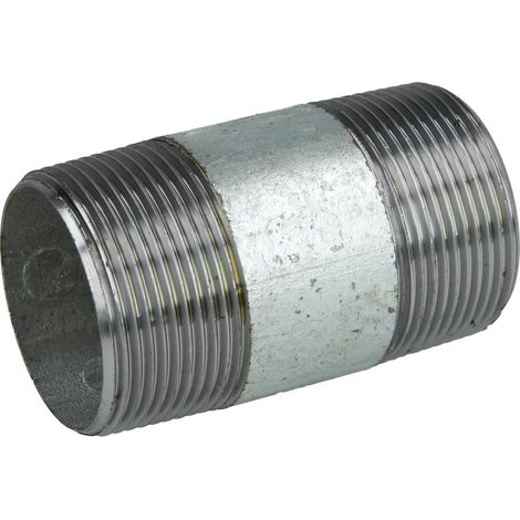 Nipple double galvanisé 1 1/2'' x 80 mm