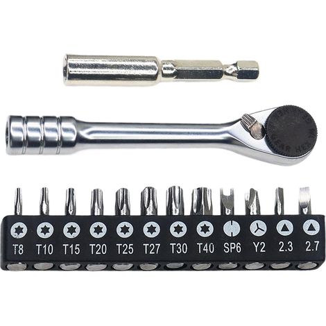 Wendbare magnetische Handwerkzeugschlüssel 1/4-Zoll-Metall-Ratschenschlüssel für Mechaniker, Heimwerker, Garage, Industrie, Kfz-Technik, Elektrotechnik, Auto (1/5)