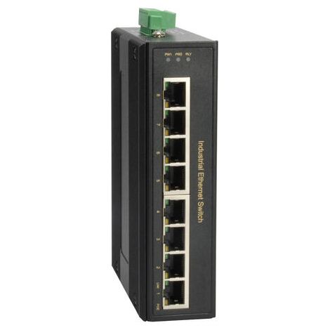 LevelOne IGP-0802 Conmutador Industrial Gigabit PoE de 8 puertos, 8 salidas PoE, 802.3at/af PoE, 200W, -40°C a 75°C (1/2)