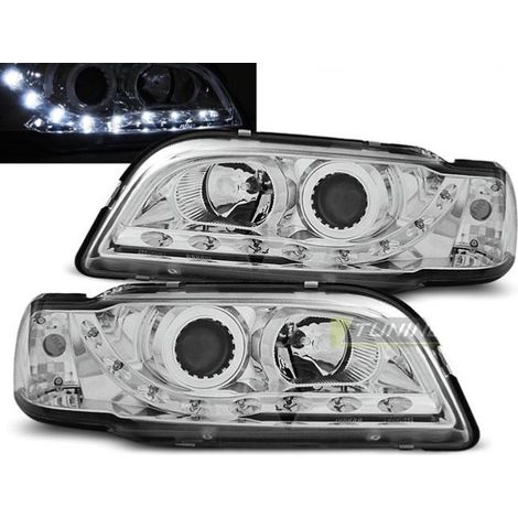 Paire de feux phares Volvo S40 / V40 96-00 Daylight led chrome-27362106 (1/2)