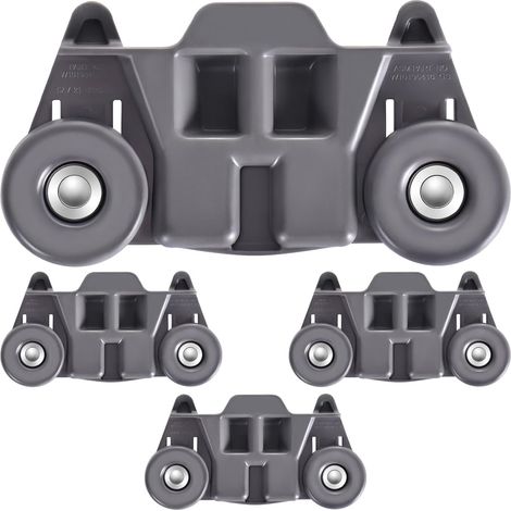 4PCS,W10195416V W10195416 Rack inférieur de roues de lave-vaisselle, compatible pour KitchenAid Whirlpool Maytag Pièces de rack de lave-vaisselle W10195420 W10579095A,avec rivet-renforcé (1/5)