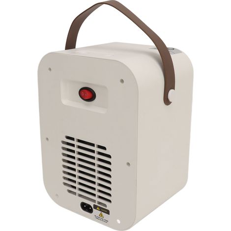 Mini radiateur électrique blanc silencieux à chauffage rapide, ignifugé, effet charbon de bois très réaliste, avec ventilateur chauffant intégré pour la chambre à coucher, prise UE 95 V-240 V (1/5)