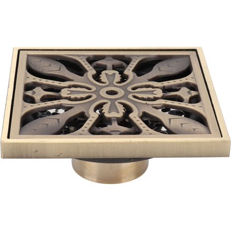 10x10cm Antique Copper Floor Drain/Deodorizer Shower Drain for Home and Hotel Bathroom Toilet (1/5)