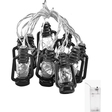 Guirlande Lumineuse LED - Abat-jour Cylindrique en Lin Rétro - Décoration Intérieure Extérieure Jardin Cour Arbre Noël - Lot de 1 (1/5)