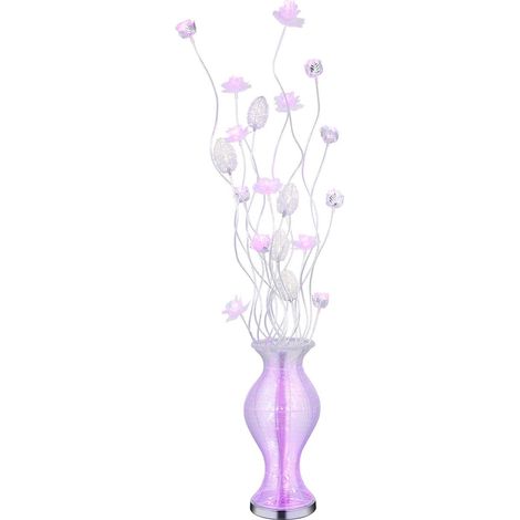 Globo Florielle Lampadaire en aluminium argenté, LED RGBW 4000K (1/5)