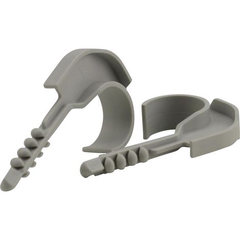 Einzelsteckschelle 20-25mm grau 10x Nagelschellen (1/2)