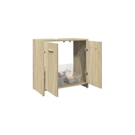 Armoire lavabo de salle de bain chêne sonoma 60x33x60 (1/5)
