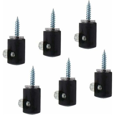 Lot de 6 crochets d'éclairage pour lustre, crochets de lustre, plafonnier, câble (noir), (1/5)