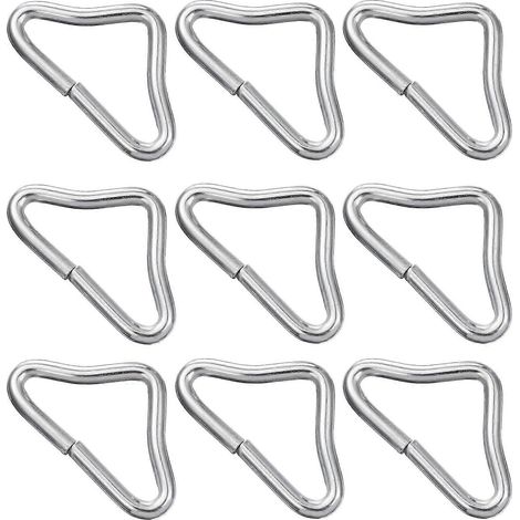 Lot de 20 pièces pour trampoline avec élastiques, toile en filet, boucle et anneau triangulaire (1/5)