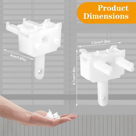 Tige de commande auto-alignante blanche pour stores vénitiens verticaux (fabrication étrangère) - Pièce de rechange pour système d'inclinaison intelligent à installation rapide (1/5)