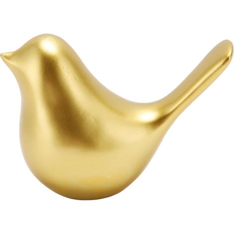 Grand oiseau doré de style nordique en résine, objet de décoration de bureau créatif et minimaliste pour le salon, ornement en résine sur le thème des animaux. (1/5)