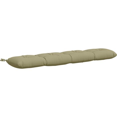 Coussin de banc VIANEN - 140 × 30 × 12 cm - vert clair - 100 % polyester