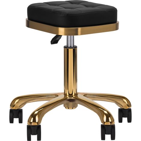 Sgabello cosmetico M-1645 oro nero (1/4)