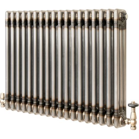 Radiatore 3 Colonne Orizzontale Metallo Grezzo 600 x 830 mm TRV
