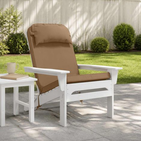 vidaXL Coussin de transat ensoleillé 100 % polyester Taupe (1/5)