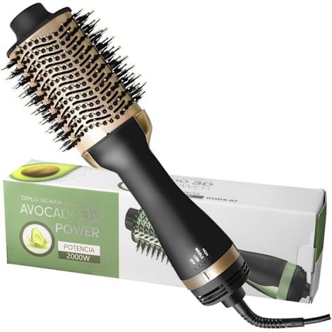 Haartrockner-Kamm, 4-in-1-Heißluftkamm 2000W mit negativer Ionenfunktion und 3 Windgeschwindigkeitsstufen. (1/5)