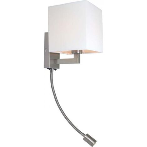 Faretto applique TAINA paralume bianco nichel opaco 230V E27 LED 28+3W 25°3000K (1/3)
