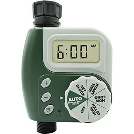 Programmateur d'Arrosage Minuterie d'Arrosage Automatique Minuterie d'Irrigation pour Arroseur Contrôleur de Système d'arrosage avec Affichage LED pour Balcon et Terrasse Jardin Ferme Pelouse Fleur (1/5)