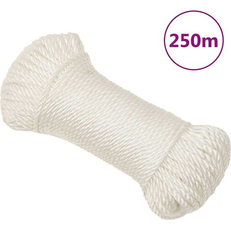vidaXL Cuerda de trabajo polipropileno blanco 3 mm 250 m (1/5)
