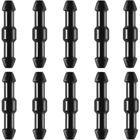 10 Pcs Connecteurs de Tuyaux, Raccord Droit de Tuyau Lave Glace Connecteur Raccord de Tube (1/4)