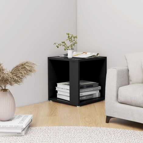 Table d'appoint Noir 33x33x34,5 cm Aggloméré vidaXL (1/6)