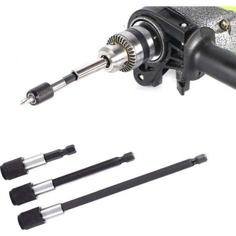 Lot de 3 tiges d'extension magnétique 1/4' – Longueurs 60/100/150mm – Acier inoxydable – Système de verrouillage rapide (1/5)