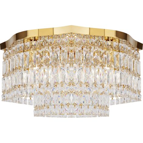 Plafonnier cristal doré Dune Maytoni DIA005CL-06G 6xE14 (1/4)