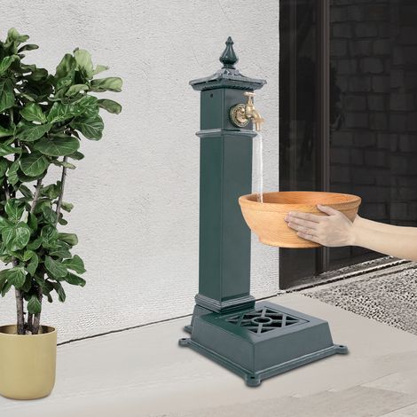 Colonna acqua ghisa giardino decorazione retro con rubinetto, esterno indipendente (1/5)