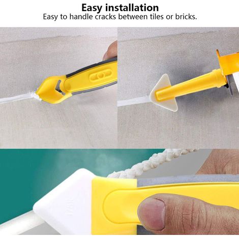 8 pièces racloirs à mastic en plastique et silicone outil à main pour quincaillerie industrielle (1/5)