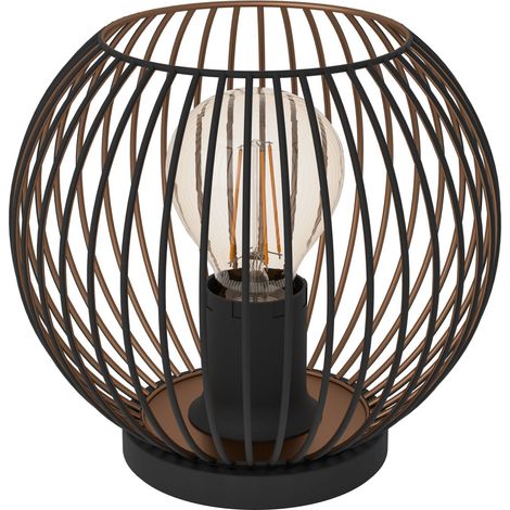 Eglo Tischlampe Almanzora Ø 20 x 19 cm schwarz/kupfer Lampen