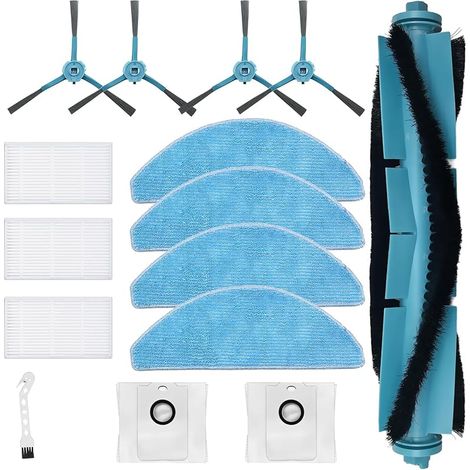 KimSin accessoires de rechange pour Cecotec Conga 7490 Immortal / 8290 Immortal Ultra Power Genesis/X-Treme aspirateur, Brosses à rouleau + Chiffon + sacs à poussière + brosses latérales + filtres (1/5)