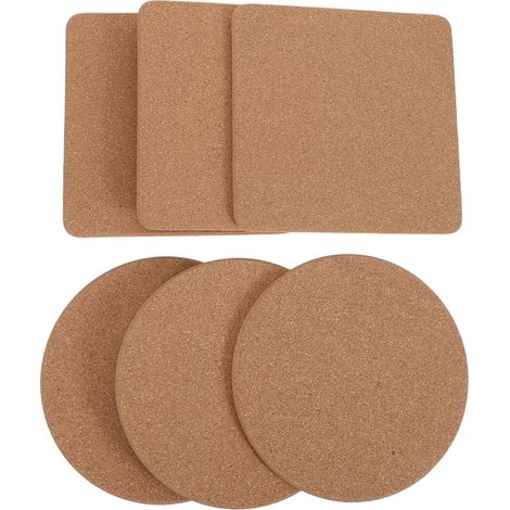 Lot de 6 dessous de plat en liège, ronds, marron (1/5)