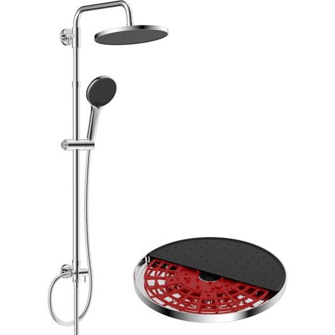 Duschsystem mit Regendusche und Handbrause, Selbstreinigung, Chrom (1/5)