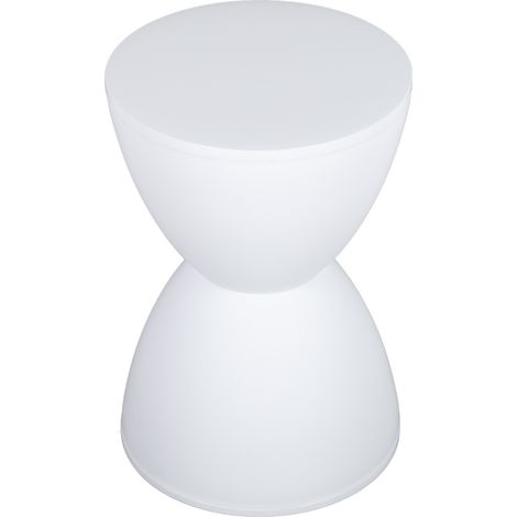 Tabouret moderne en forme de sablier, Table ronde pour changer de chaussures, usage domestique, 43x30cm, blanc (1/5)